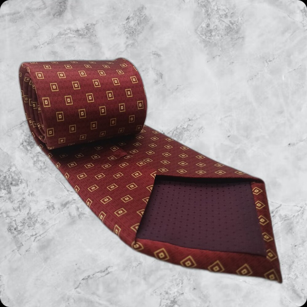 Park Avenue vintage tie, red, 100% silk